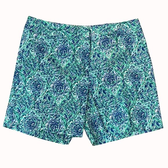 Talbots Tropical Ikat Medallion Shorts Size Petite 0P Resort Wear Preppy Casual - Picture 1 of 12